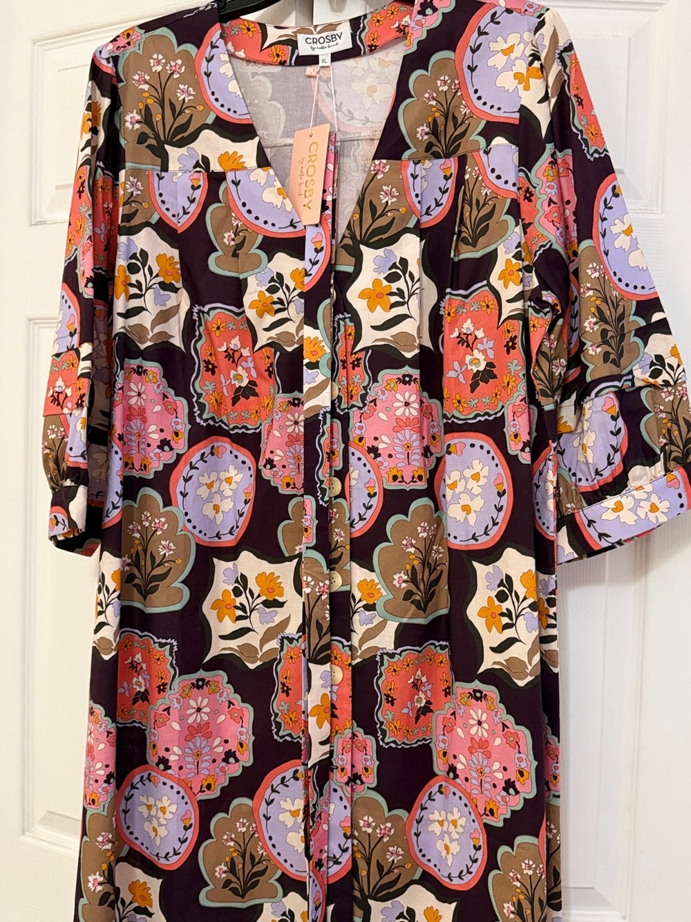 CROSBY by Mollie Burch Multicolor Floral Medallion Tunic